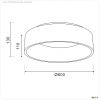 Deckenaufbauleuchte, Sculptoris 600 mm, 42 W, DIM, 3000/4000 K, Schwarz, 220-240 V/AC, 50 / 60 Hz, I