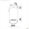 Einbaustrahler, Can Tilt Round, 1x 7,5 W GU10, Schwarz, 220-240 V/AC, 50 / 60 Hz, IP 20