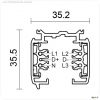 3-Phasen Schienensystem, D Line DALI Aufbaustromschiene 1m, wei?, Verkehrswei? RAL 9016, 220-440 V/A