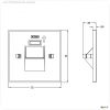 Mechanisches Systemzubeh?r, Abdeckung eckig Hellgrau Stufe f?r Alwaid, L?nge: 75 mm, Breite: 75 mm,