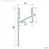 Fliesen-Profil Abschluss EA-03-12, 2m, Silber
