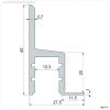 Profil, Trockenbau-Profil, Deckenvoute EL-03-10, 2m, Silber, Aluminium, Matt, Eloxiert, L?nge: 2000