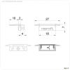 Profil Endkappe, Endkappe P-ET-01-12 Set 2 Stk, Wei?, Kunststoff, L?nge: 27 mm, Breite: 16 mm, H?he: