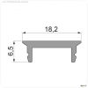 Profil Abdeckung, Abdeckung P-10-12, 2m, milchig, Polycarbonat, Satiniert 40% Transmission, L?nge: 2