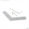 Profil Zubeh?r, Nutenstein / Eckverbinder 120?, Metall, Naturbelassen, Breite: 12 mm, H?he: 2 mm