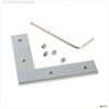 Profil Zubeh?r, Nutenstein / Eckverbinder 90?, Metall, Naturbelassen, Breite: 12 mm, H?he: 2 mm