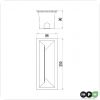 Alwina I, Wandeinbauleuchte, Alu Druckguss, Verkehrsgrau B RAL7043, 13W, 3000K, IP65, 230V, 250mm